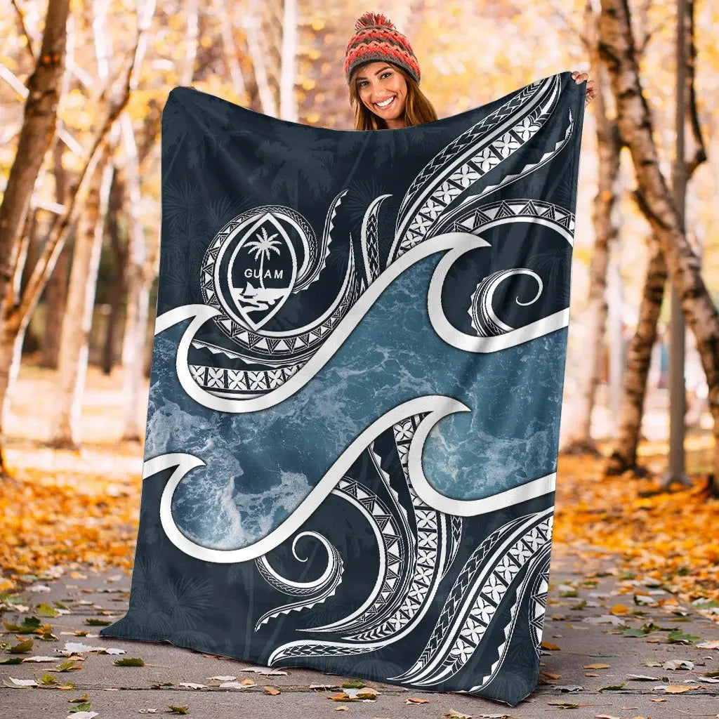 Guam Polynesian Premium Blanket - Ocean Style-Myprintsy