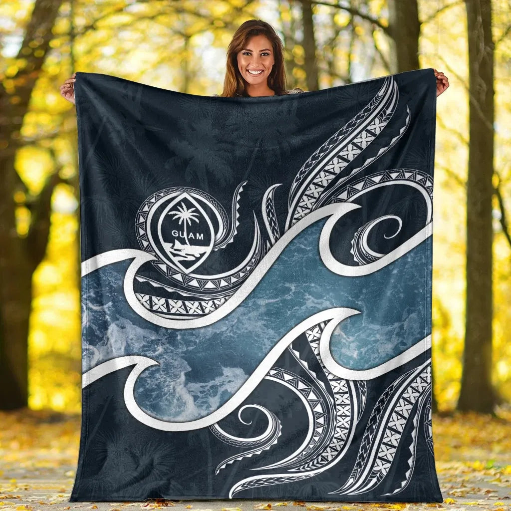 Guam Polynesian Premium Blanket - Ocean Style-Myprintsy