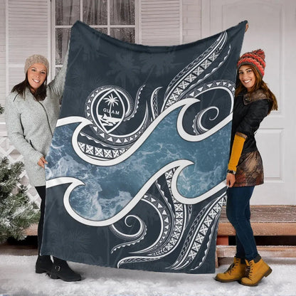 Guam Polynesian Premium Blanket - Ocean Style-Myprintsy