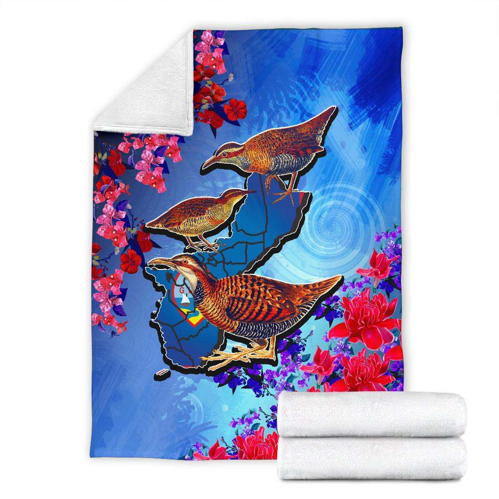 Guam Premium Blanket - KoKo Bird With Map-Myprintsy