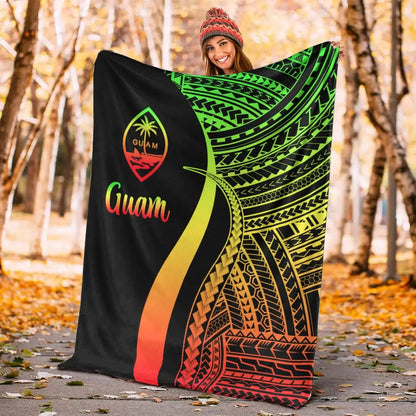 Guam Premium Blanket - Reggae Polynesian Tentacle Tribal Pattern-Myprintsy