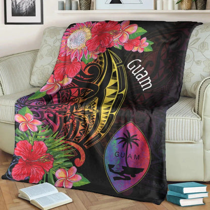 Guam Premium Blanket - Tropical Hippie Style-Myprintsy
