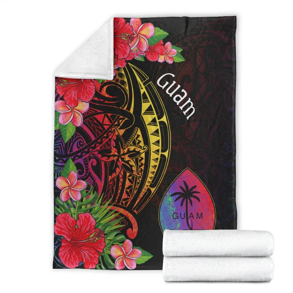 Guam Premium Blanket - Tropical Hippie Style-Myprintsy