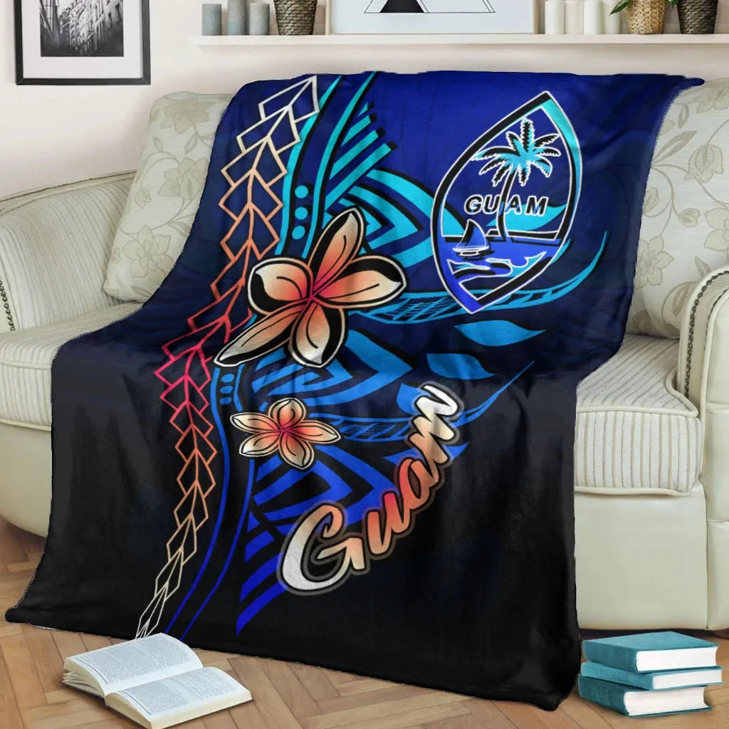 Guam Premium Blanket - Vintage Tribal Mountain-Myprintsy
