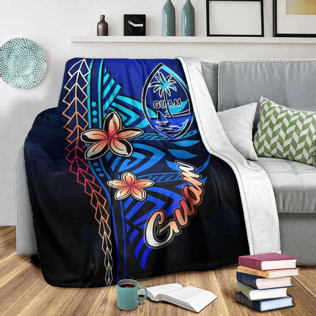 Guam Premium Blanket - Vintage Tribal Mountain-Myprintsy