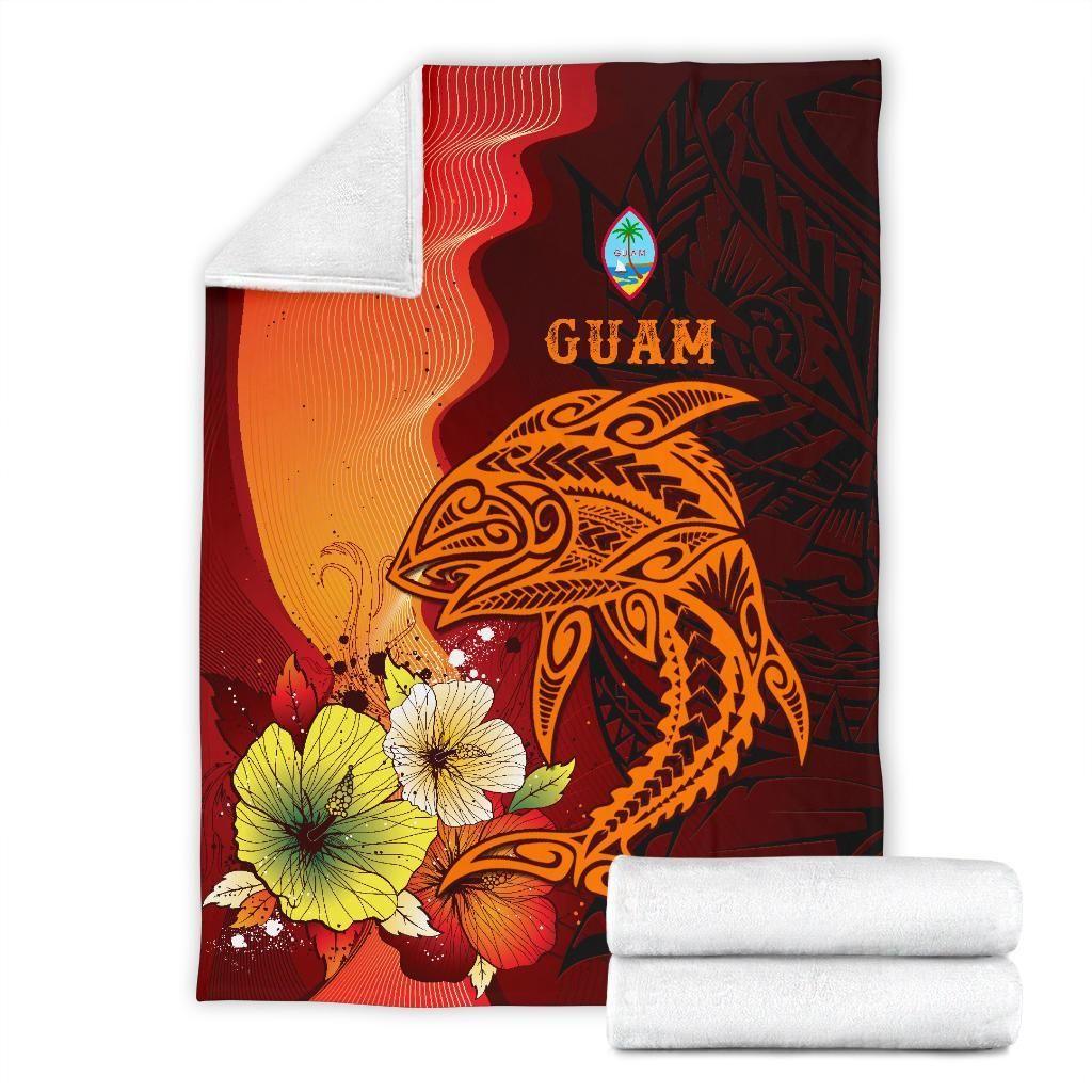 Guam Premium Blankets - Tribal Tuna Fish-Myprintsy