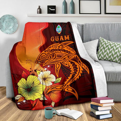 Guam Premium Blankets - Tribal Tuna Fish-Myprintsy