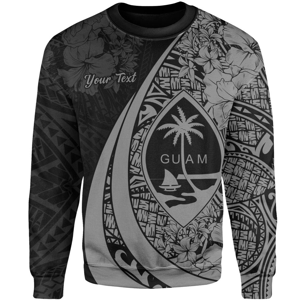 Guam Sweatshirt Custom Hibiscus Flower Symbols Style-Myprintsy