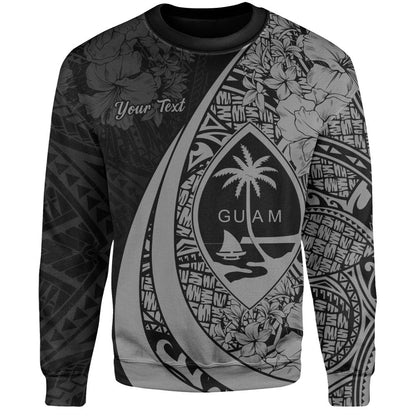 Guam Sweatshirt Custom Hibiscus Flower Symbols Style-Myprintsy