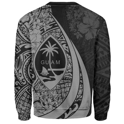 Guam Sweatshirt Custom Hibiscus Flower Symbols Style-Myprintsy