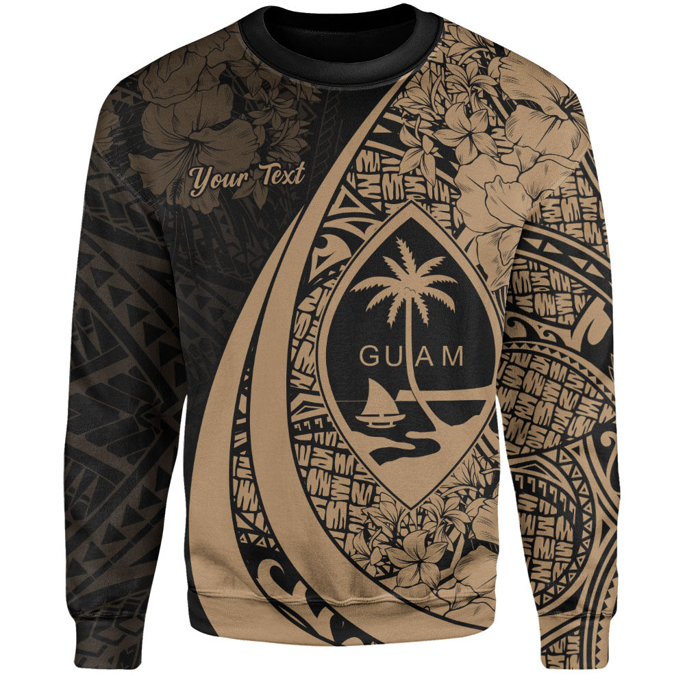Guam Sweatshirt Custom Hibiscus Flower Symbols Style-Myprintsy
