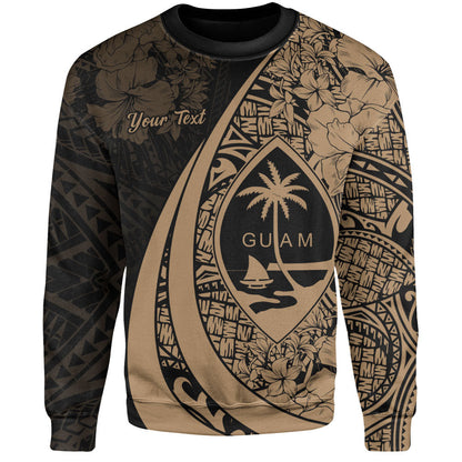 Guam Sweatshirt Custom Hibiscus Flower Symbols Style-Myprintsy