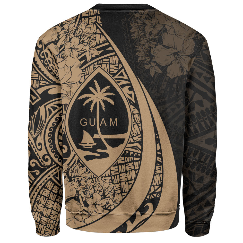 Guam Sweatshirt Custom Hibiscus Flower Symbols Style-Myprintsy