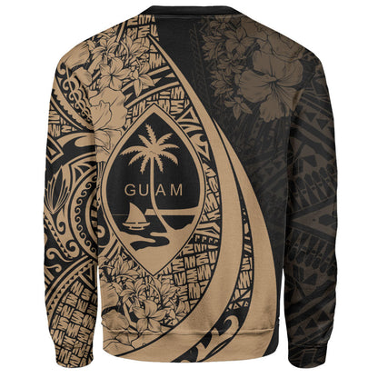 Guam Sweatshirt Custom Hibiscus Flower Symbols Style-Myprintsy