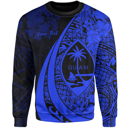 Guam Sweatshirt Custom Hibiscus Flower Symbols Style-Myprintsy