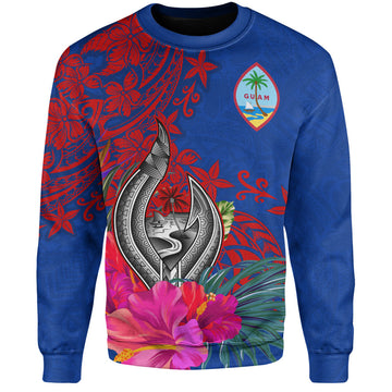 Guam Sweatshirt Flag Tribal Tropical Style-Myprintsy