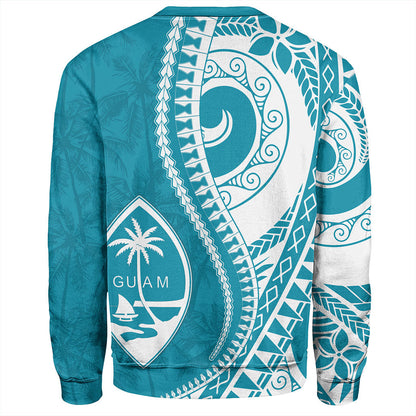 Guam Sweatshirt Seat Tribal Island Coconut Tree Design-Myprintsy