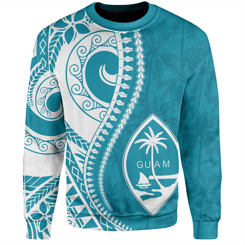 Guam Sweatshirt Seat Tribal Island Coconut Tree Design-Myprintsy