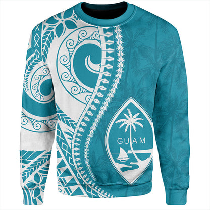 Guam Sweatshirt Seat Tribal Island Coconut Tree Design-Myprintsy