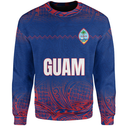 Guam Sweatshirt White Latte Stone Guam Polynesian-Myprintsy
