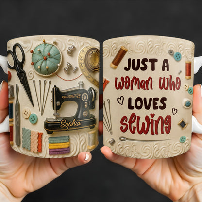A Treasured Collection Of Sewing Essentials - Personalized Coffee Mug - Gift For Crafters And Mothers