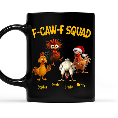 FCAWF Squad - Personalized Black Mug
