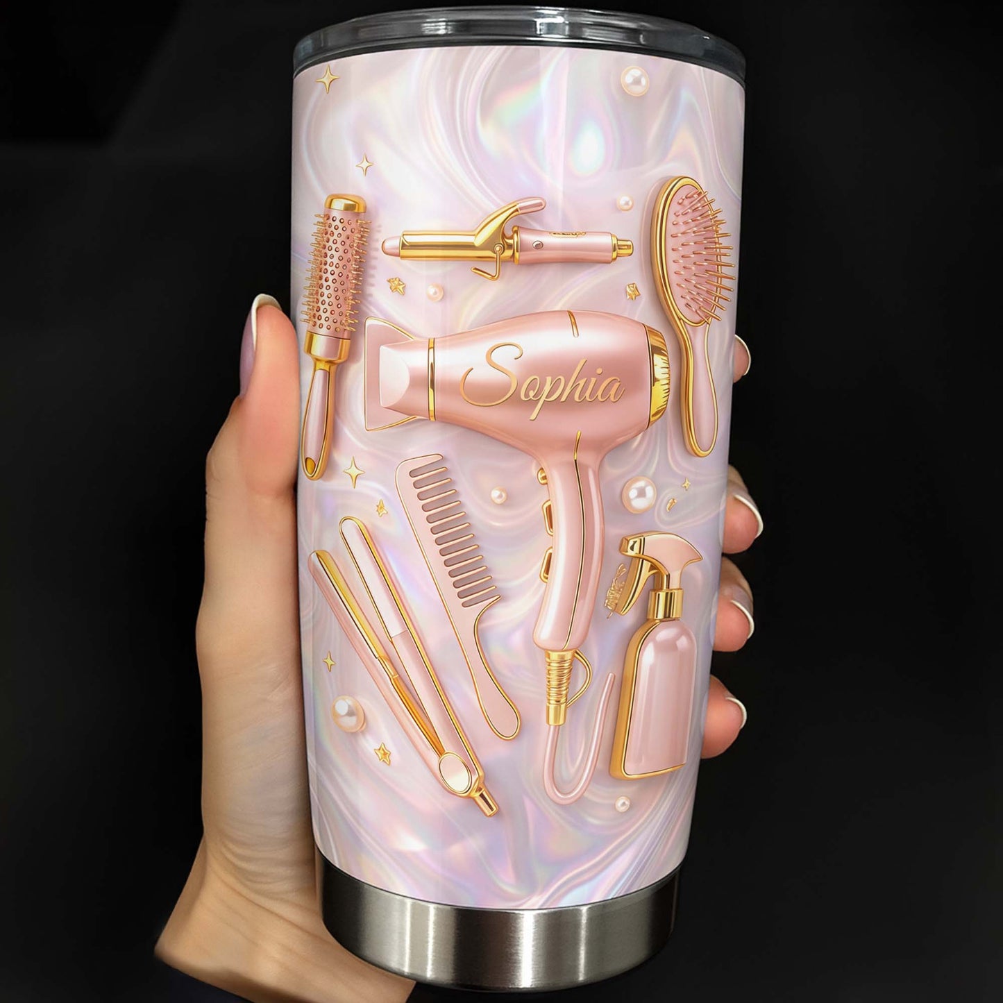 Hair Stylist Life Is Beautiful - Personalized Tumbler - Gift For Hairdressers-Myprintsy
