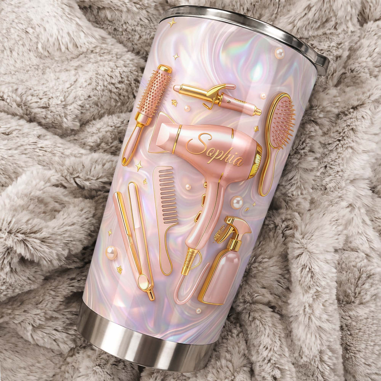 Hair Stylist Life Is Beautiful - Personalized Tumbler - Gift For Hairdressers-Myprintsy