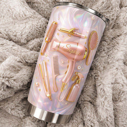 Hair Stylist Life Is Beautiful - Personalized Tumbler - Gift For Hairdressers-Myprintsy