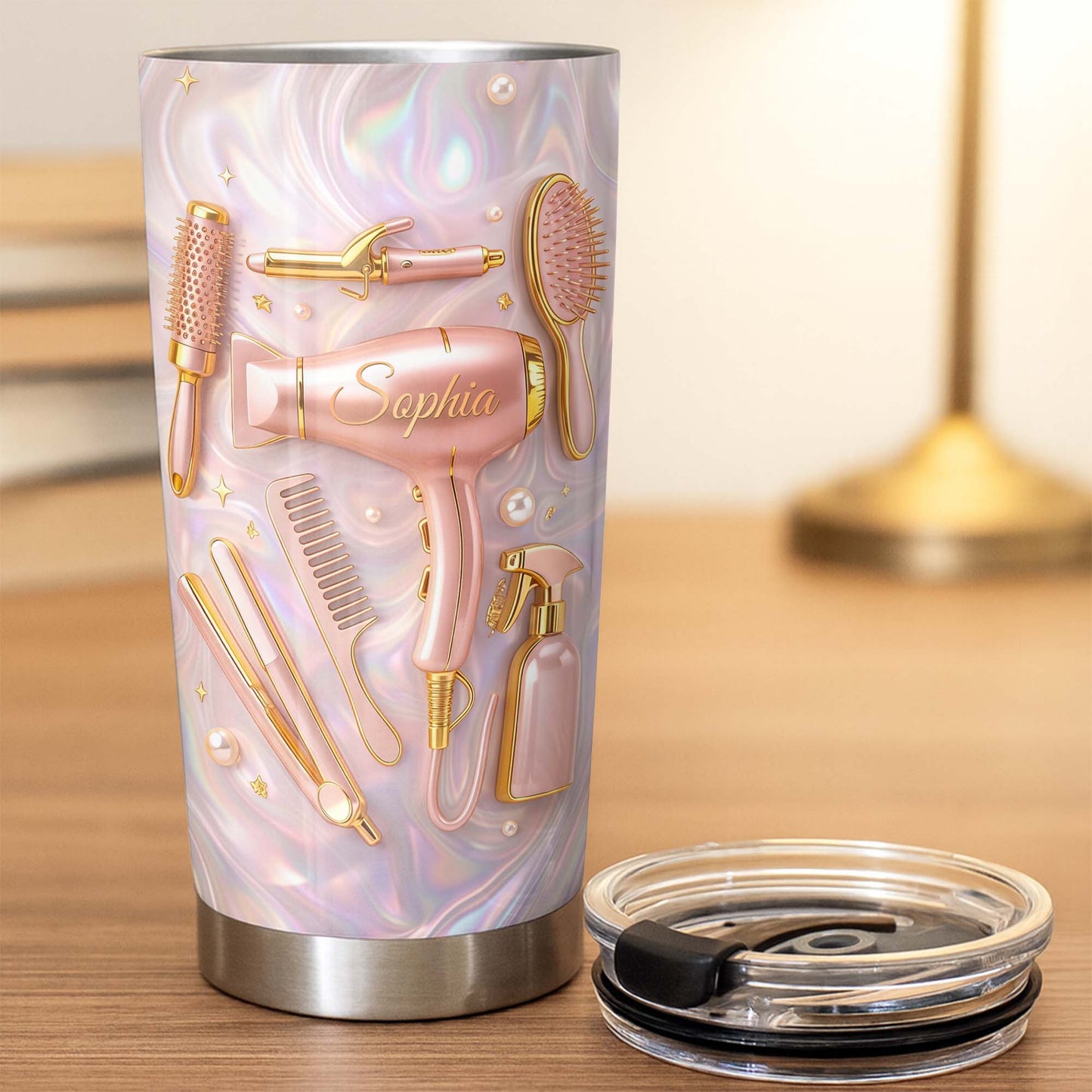 Hair Stylist Life Is Beautiful - Personalized Tumbler - Gift For Hairdressers-Myprintsy