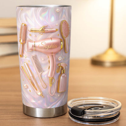 Hair Stylist Life Is Beautiful - Personalized Tumbler - Gift For Hairdressers-Myprintsy