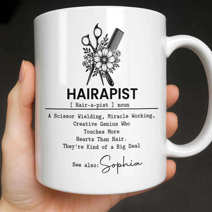 Hairapist Miracle Working - Personalized Ceramic Mug - Gift For Hair Stylist-Myprintsy
