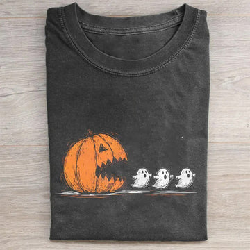 Halloween Pumpkin Chasing Ghost - Halloween Shirt-Myprintsy