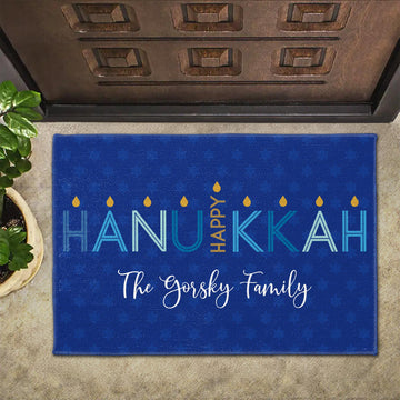 Hanukkah - Personalized Doormat-Myprintsy