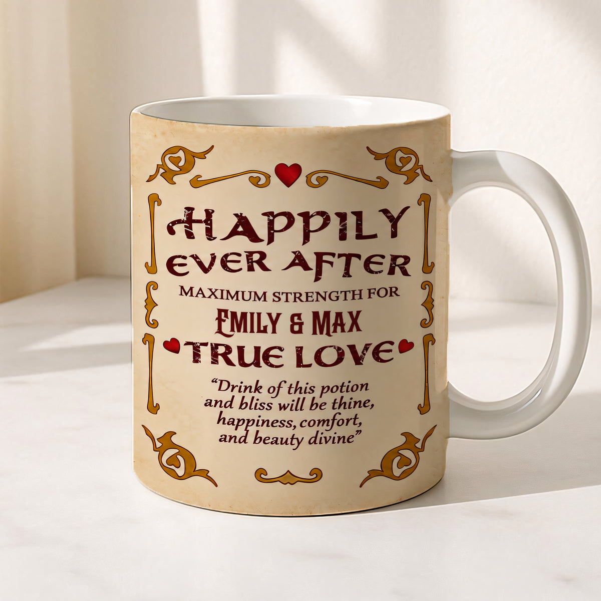 Happily Ever After Maximum Strength For True Love Mug - Personalized Coffee Mug-Myprintsy