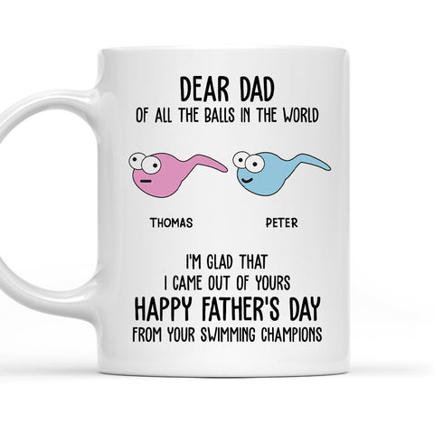 Happy Father's Day From Your Swimming Champion - Personalized Coffee Mug-Myprintsy