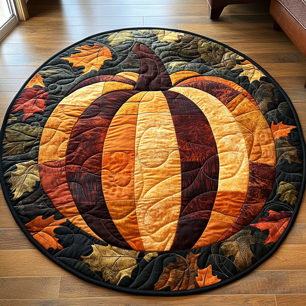Harvest Dreams Quilted Round Mat VTQ-Myprintsy