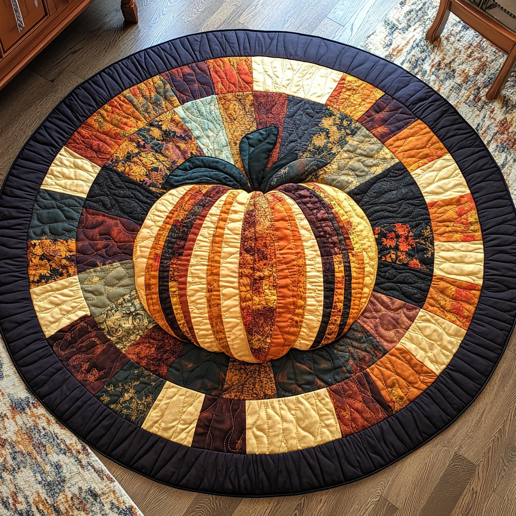 Harvest Elegance Quilted Round Mat VTQ-Myprintsy