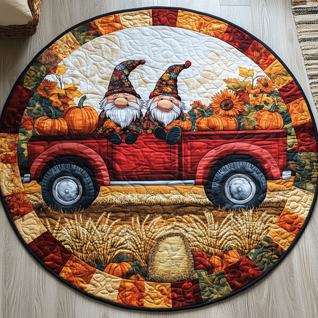 Harvest Glow Quilted Round Mat VTQ-Myprintsy
