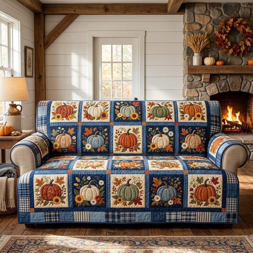 Harvest Mosaic Quilted Sofa Cover VTQ-Myprintsy
