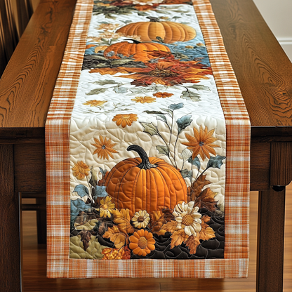 Harvest Pumpkin Cheer Quilted Table Runner VTQ-Myprintsy