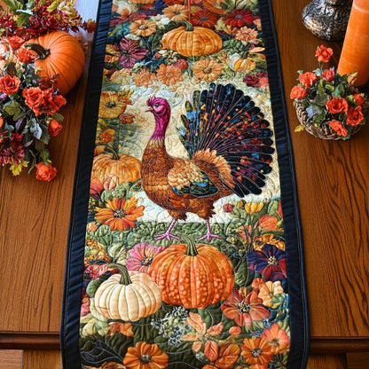 Harvest Turkey Quilted Table Runner VTQ-Myprintsy