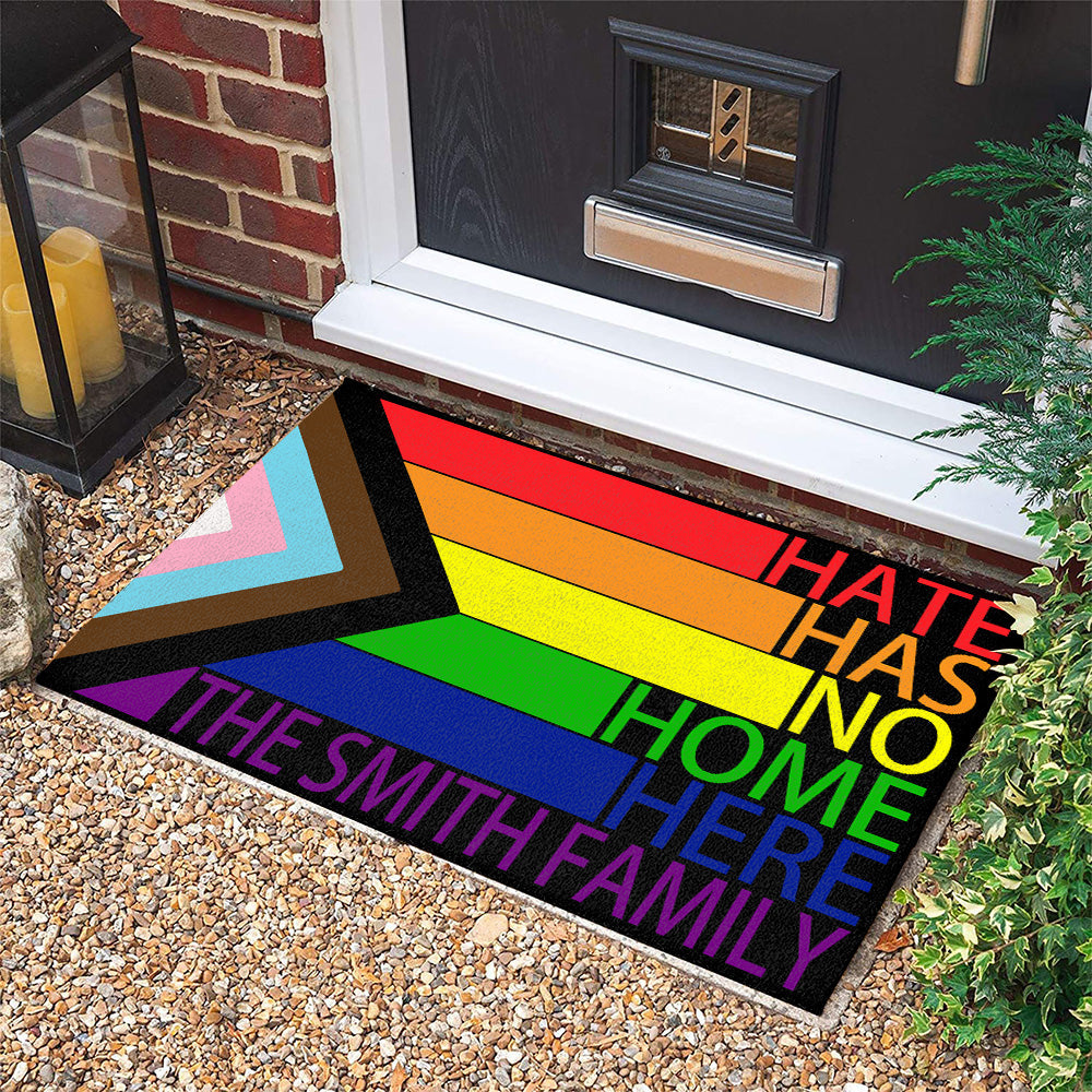 Hate Has No Home Here - Personalized Doormat-Myprintsy
