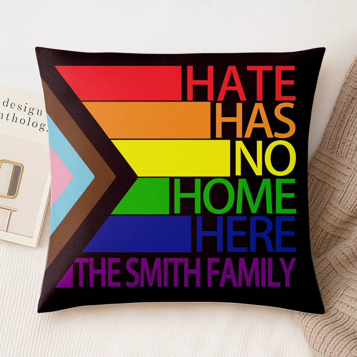 Hate Has No Home Here - Personalized Pillow (Insert Included)-Myprintsy