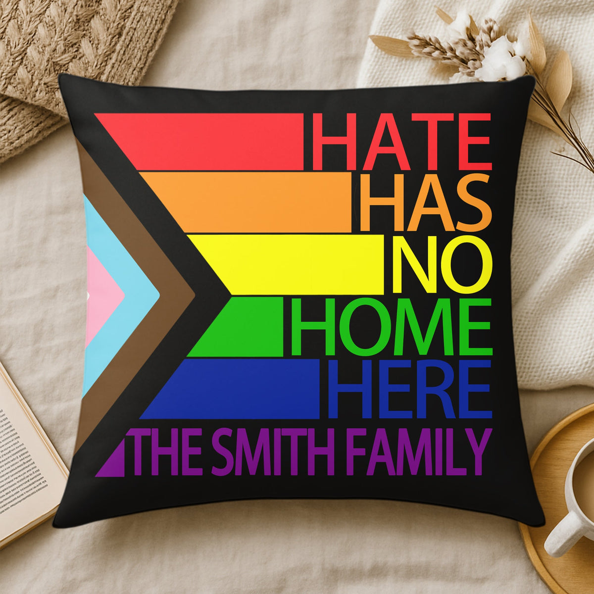 Hate Has No Home Here - Personalized Pillow (Insert Included)-Myprintsy