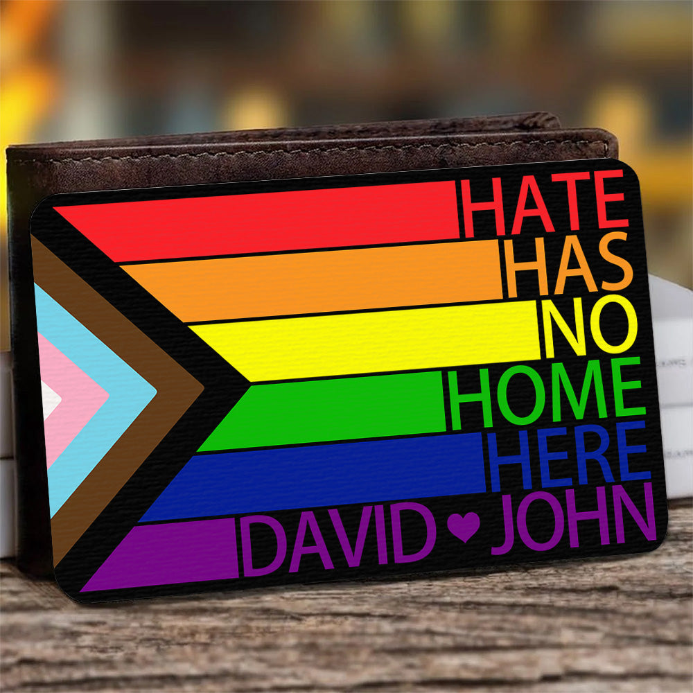 Hate Has No Home - Personalized Aluminum Wallet Card-Myprintsy