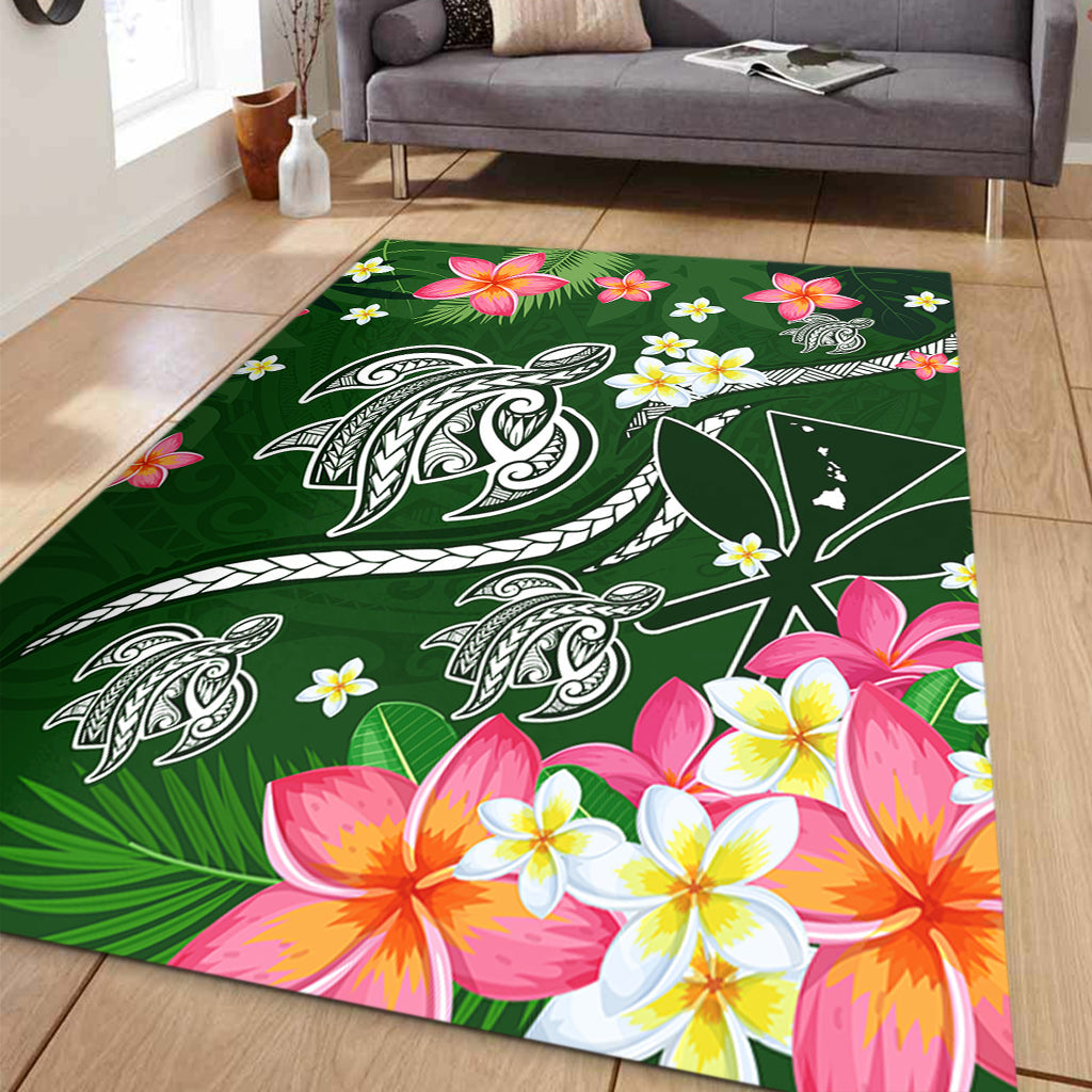 Hawaii Area Rug Aloha Island Turtle Plumeria Flower Tropical Fabric-Myprintsy