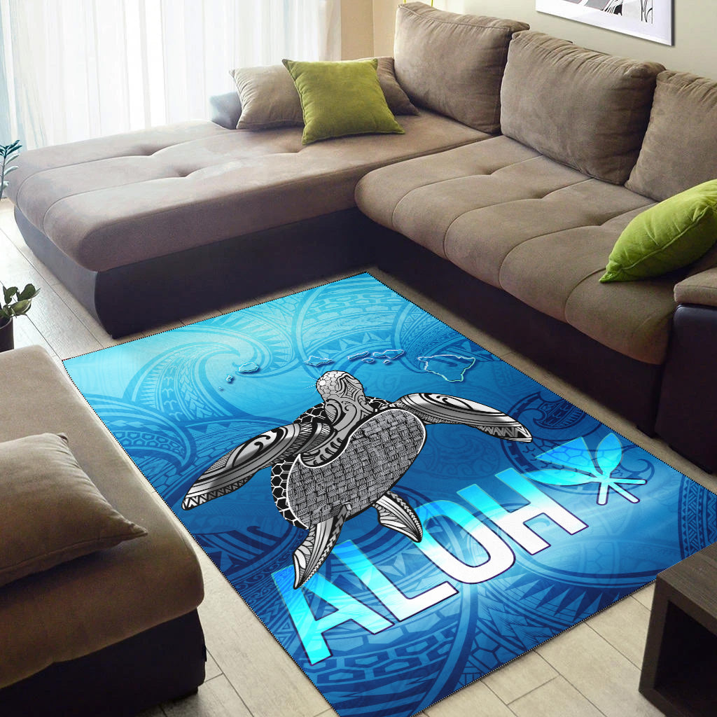 Hawaii Area Rug Aloha Turtle Ocean Style-Myprintsy