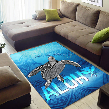 Hawaii Area Rug Aloha Turtle Ocean Style-Myprintsy