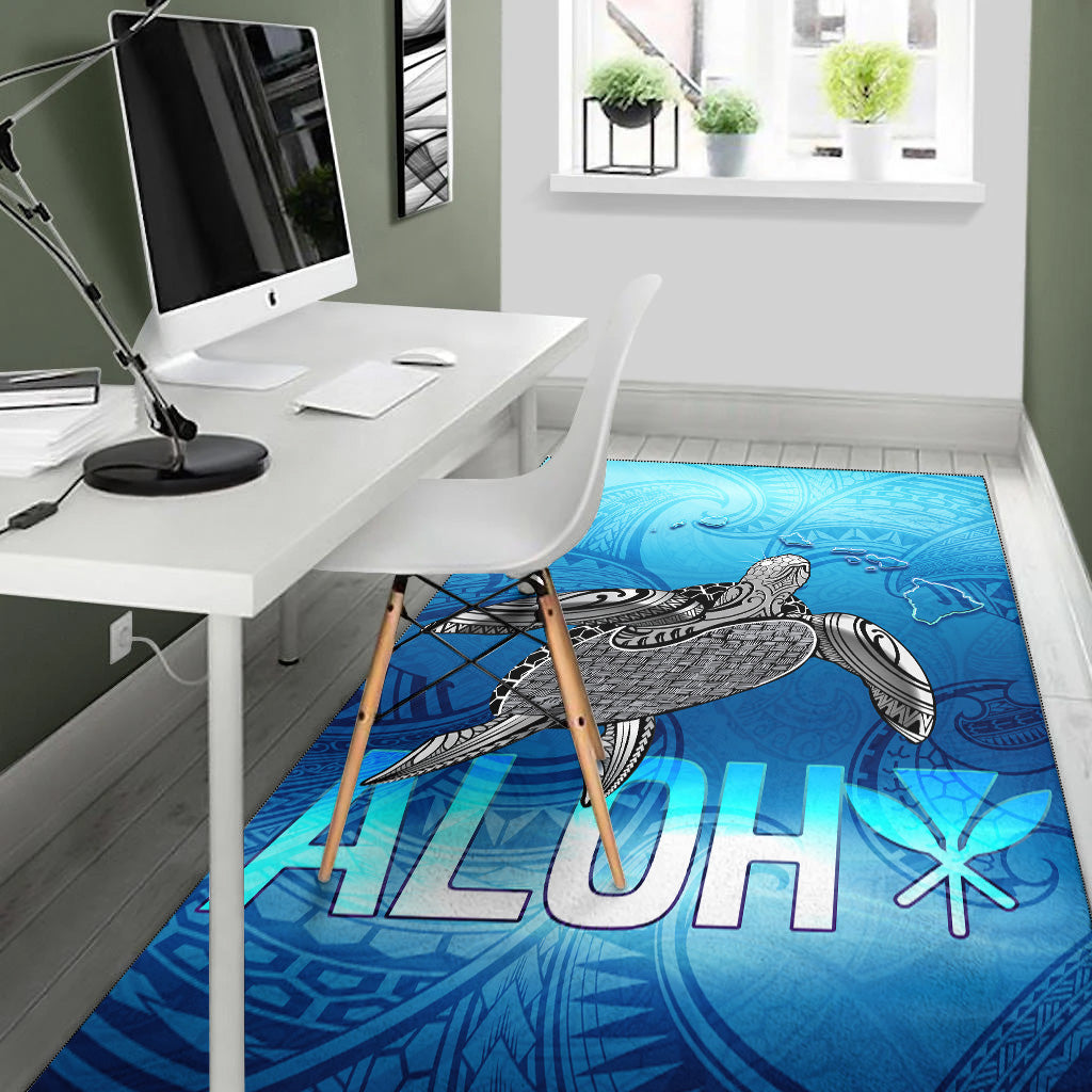 Hawaii Area Rug Aloha Turtle Ocean Style-Myprintsy